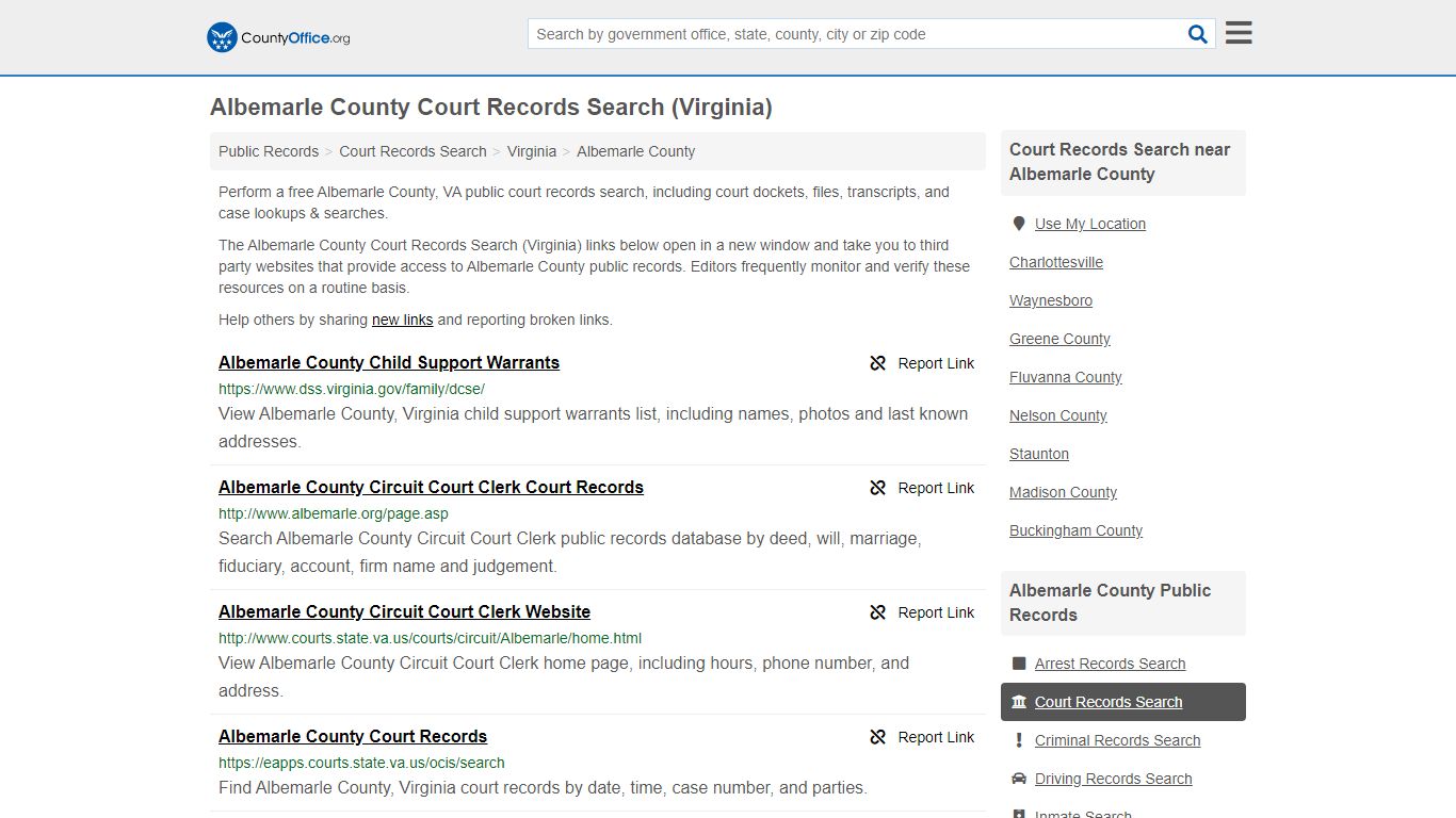 Court Records Search - Albemarle County, VA (Adoptions ...